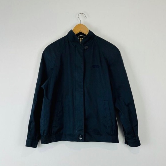 Aquascutum London Jackets & Blazers - Aquascutum Vintage Mod Jacket 8 UK Navy Blue Check Lining Logo Classic